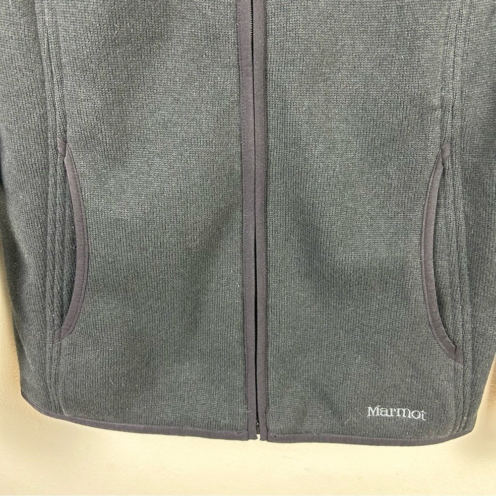 Marmot Women's black hooded fleece sweater size: M - Picture 7 of 15